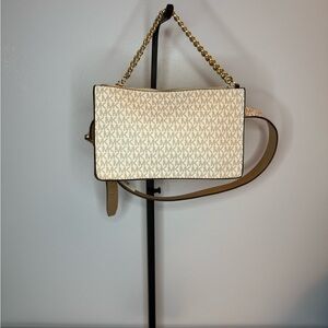 Michael Kors Beige Belt Bag with Gold Chain